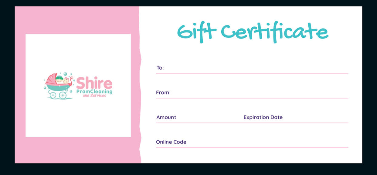 Shire Pram Cleaning Gift Card